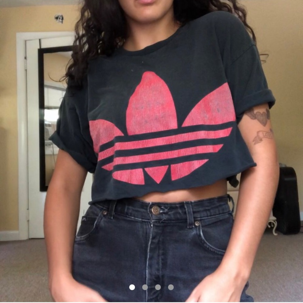 Vintage Adidas Cropped Graphic Tee